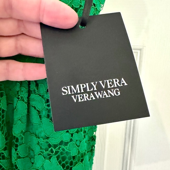 NWT simply Vera Wang midi lace dress size small emerald green - Picture 3 of 8